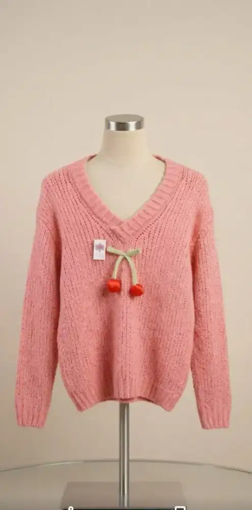 Sweater Rajut Pink