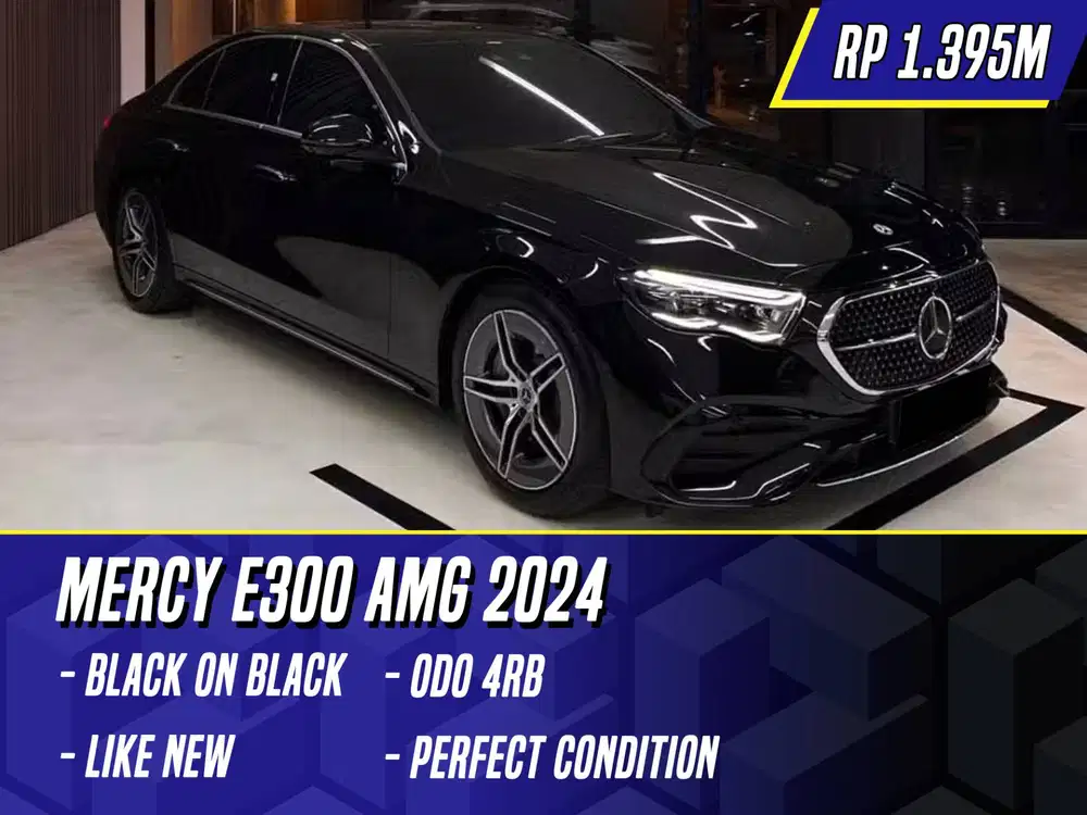 Mercedes Benz E300 AMG 2024 Black Hitam Mercy E 300 New Model