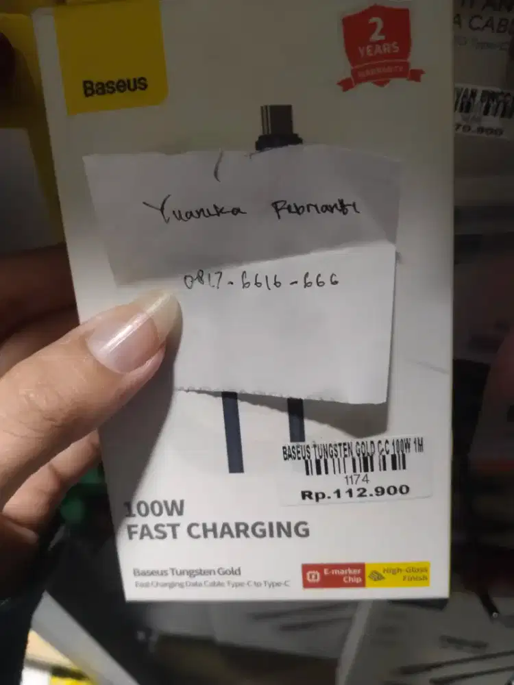 BASEUS TUNGSTEN GOLD CC 100W 1M