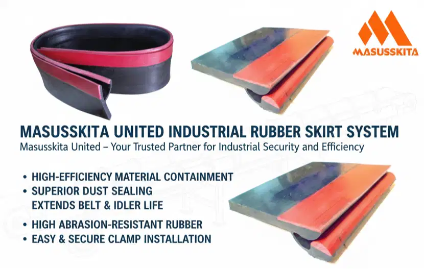 Jual Rubber Skirt Conveyor Belt – Tahan Abrasi Tinggi untuk Mining