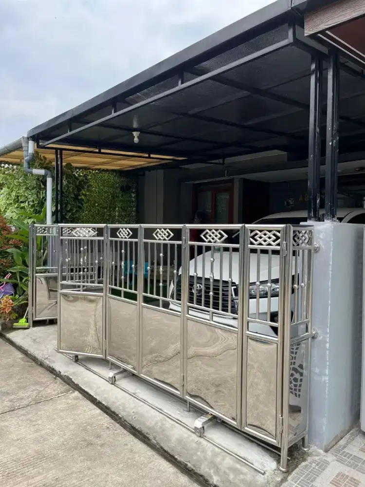 Kanopi minimalis dan ragka baja