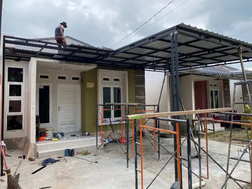 Kanopi dan ragka baja minimalis