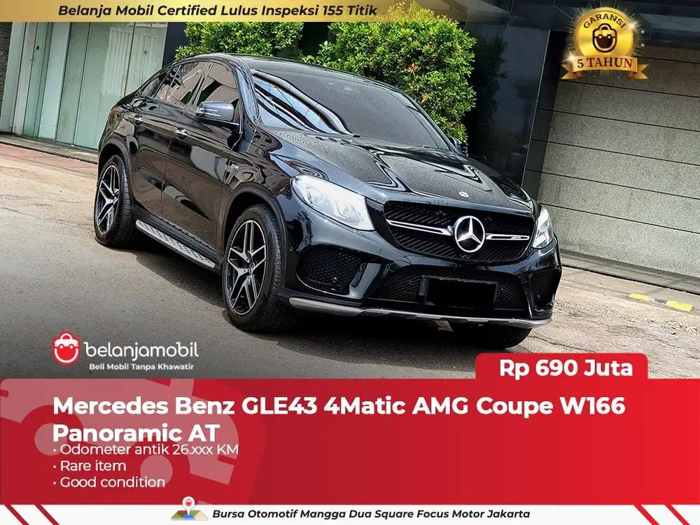 [ GARANSI 5TH ] Mercedes Benz Mercy GLE 43 GLE43 AMG W166 2017/2018