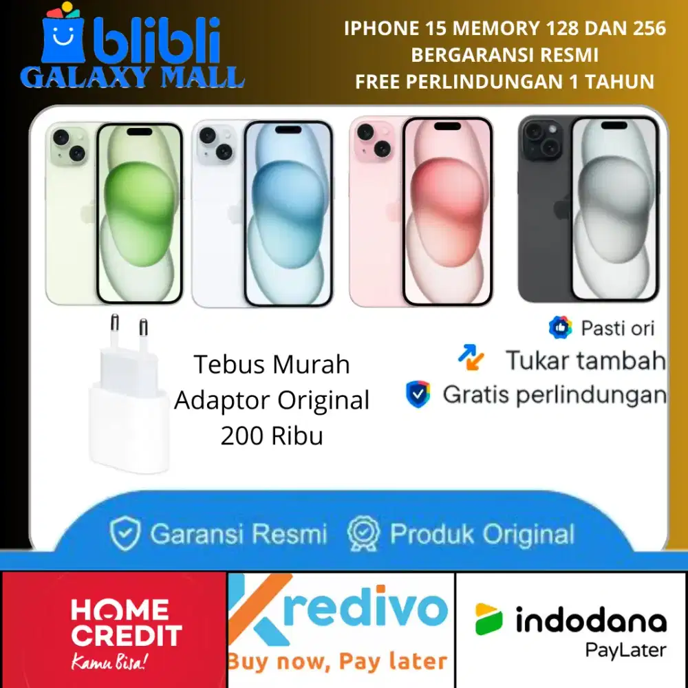 Promo Iphone 15 series Bergaransi Resmi Apple Indonesia