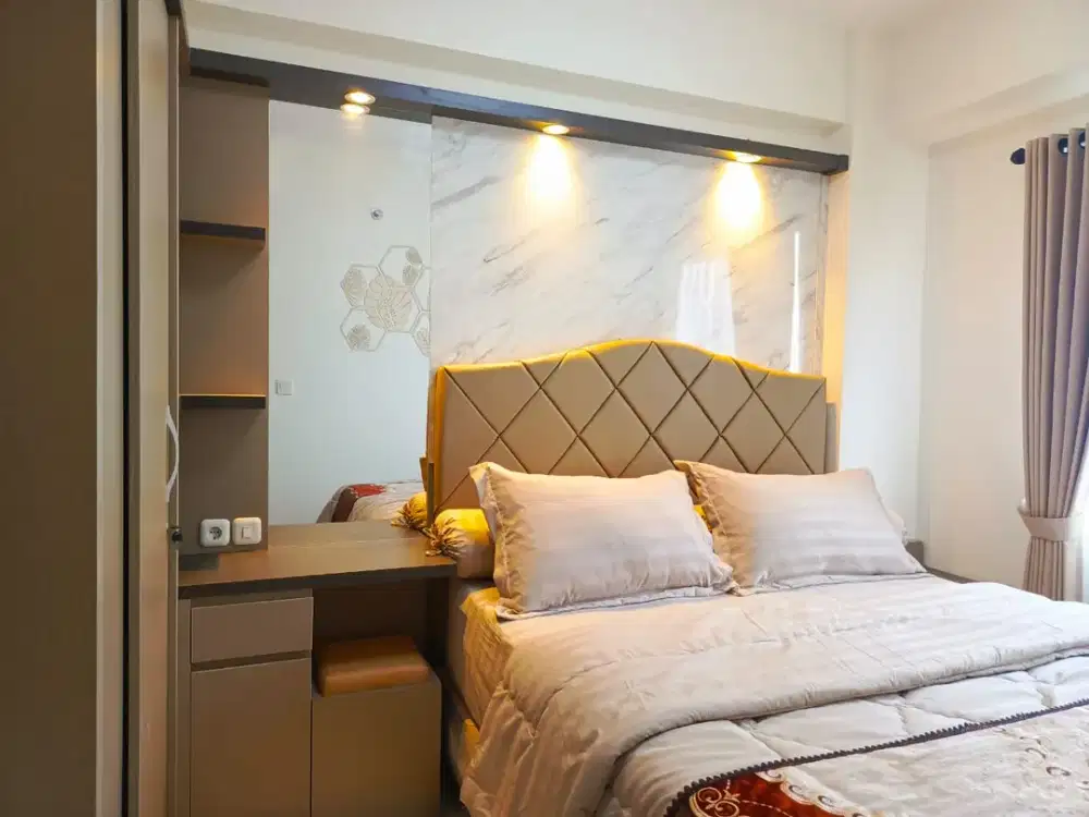 Sewa 2BR Podomoro Golf View—Lantai 18, Full Furnished 39Jt/ Tahun