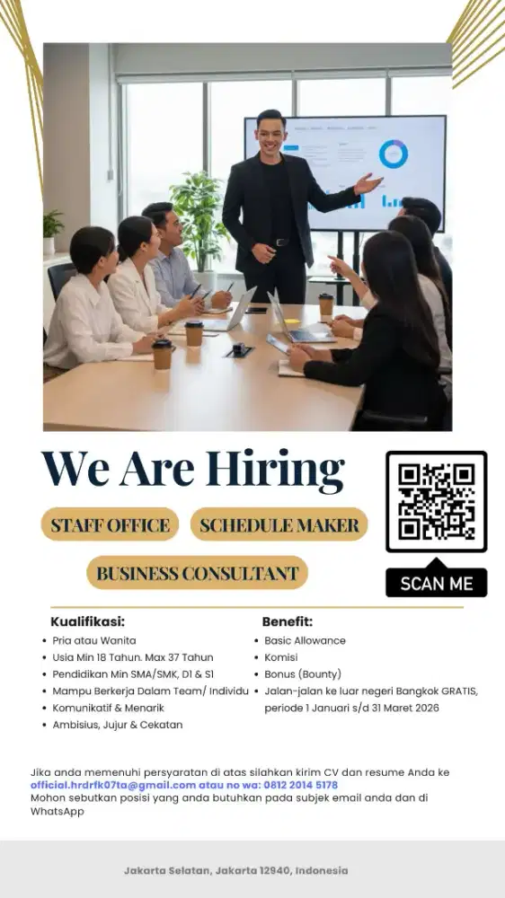 ADA LOWONGAN KERJA!!! MASIH NGANGGUR? LANGSUNG KIRIM CV YAA