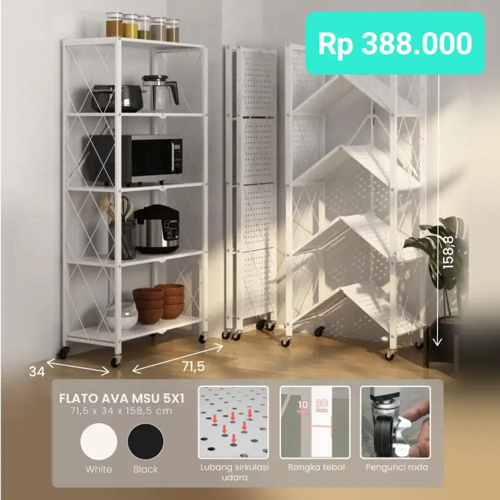 Rak Serbaguna Model Lipat Pira Msu Murah Area Jogja (dwi)