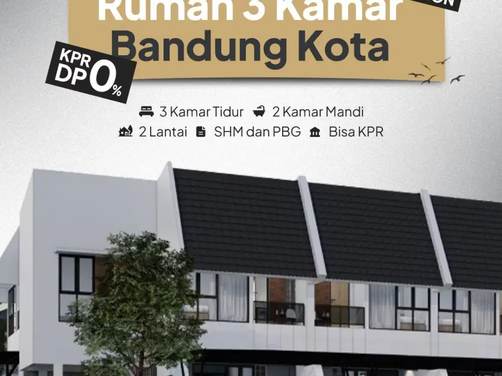 Promo Rumah Baru Bandung Kota – DP 0% Cicilan Ringan 7 Jutaan
