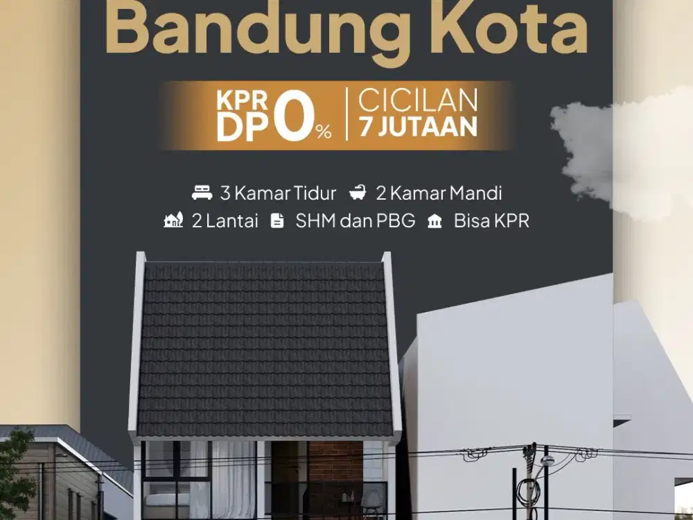 Tanpa DP! Rumah 2 Lantai Bandung Kota – Lokasi Strategis, Cicilan 7 Jutaan