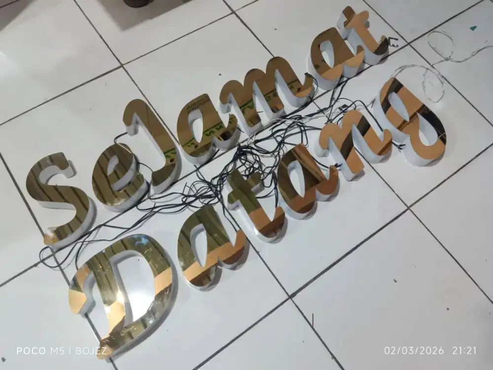 Neon box , huruf timbul, neon flex, Billboard, huruf stenlis/galfanis