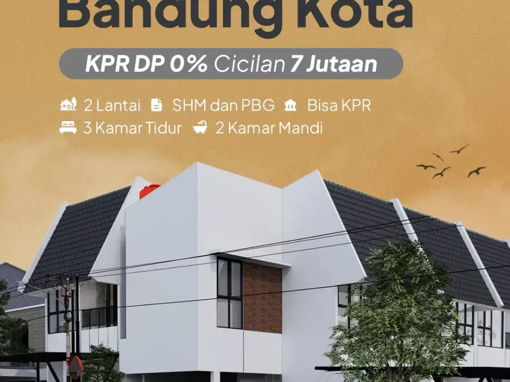 Rumah 2 Lantai Bandung Kota DP 0% – Dekat Jl. AH Nasution, Hanya 4 Unit!