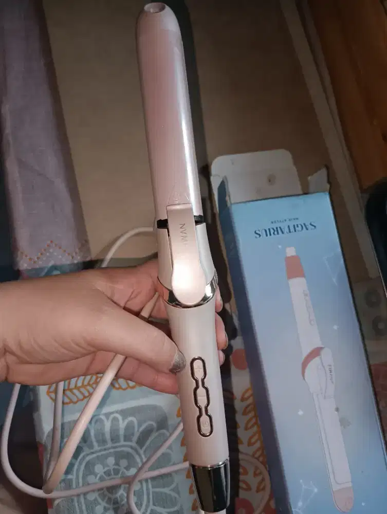 Catokan + curli rambut