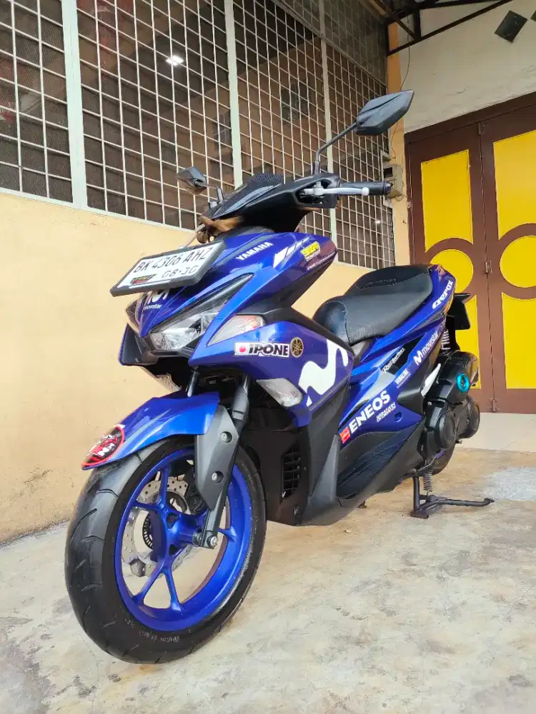 Yamaha Aerox / Aerox 155 2018 Type R, Blue Premium Movistar, Mulus .