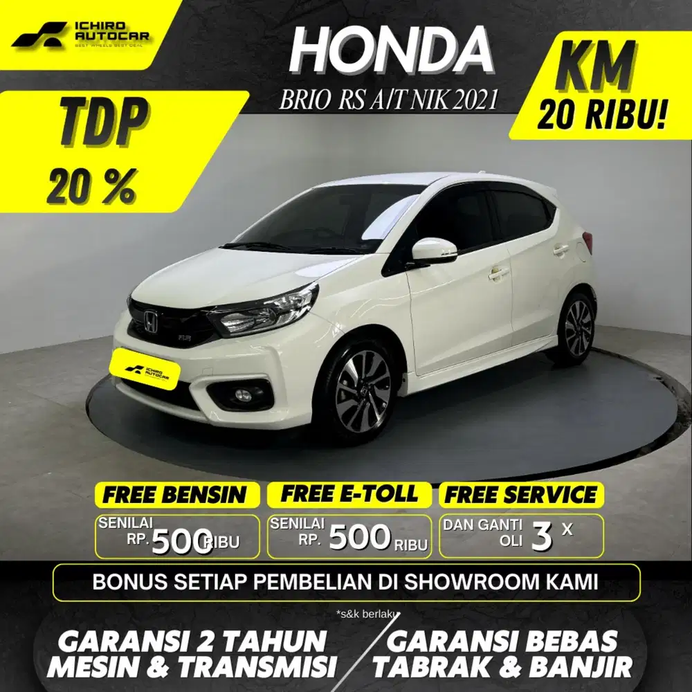 HONDA BRIO RS 1.2 CVT 2021 LOW KM 20 RB