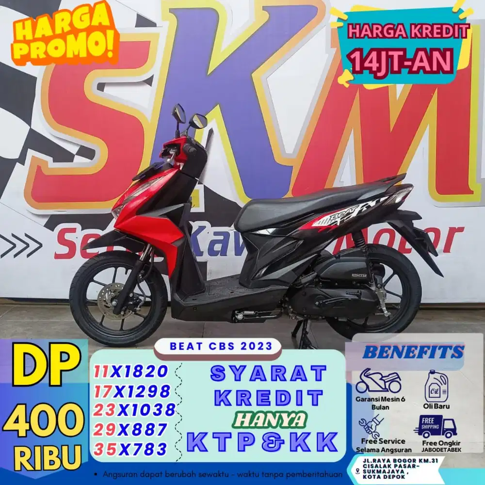 Beat cbs 2019 dp 800 proses 1 hari langsung bawa plg motor