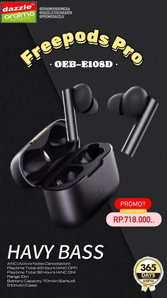 TWS Oraimo Freepods Pro OEB-108D