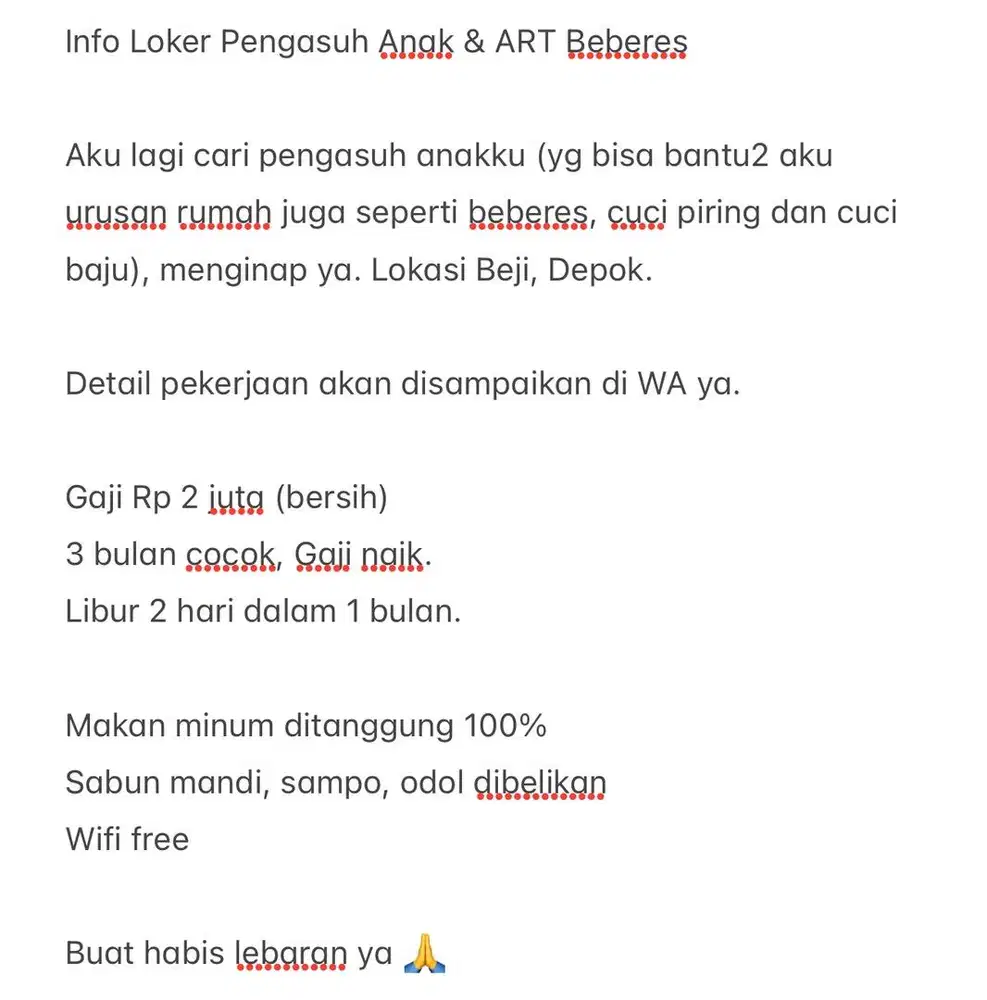 LOKER ART MOMONG BEBERES