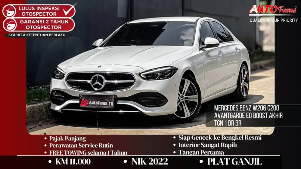 All New Mercedes Benz W206 C200 Avantgarde EQ Boost NIK 2022 Akhir