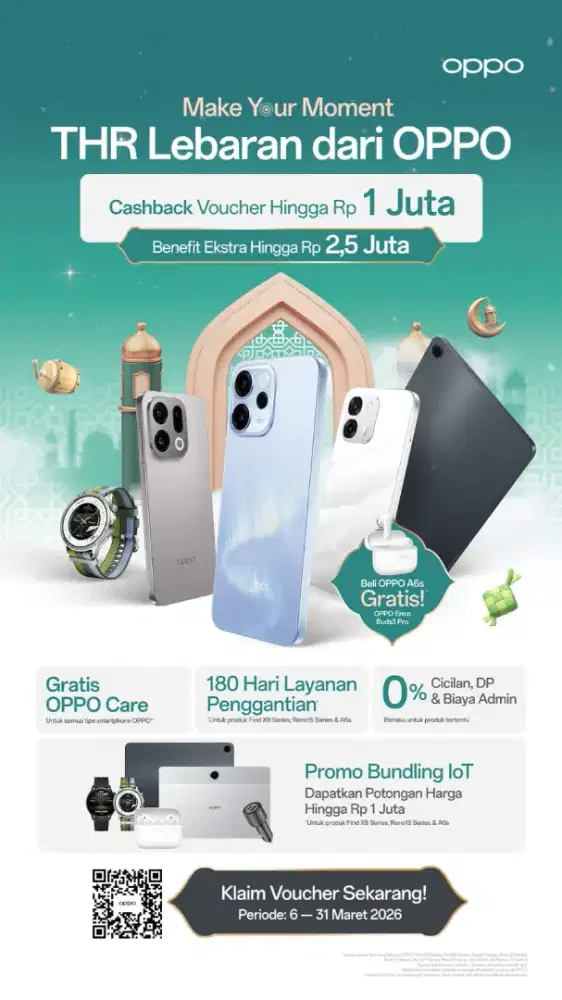 PROMO SPECIAL THR || HP OPPO A6 SERIES CASHBACK 200 RIBU || BISA COD