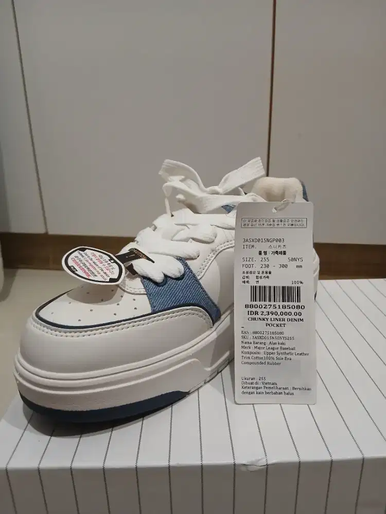 MLB Chunky Liner Denim Pocket - 100% Baru Salah Size Original Fullset