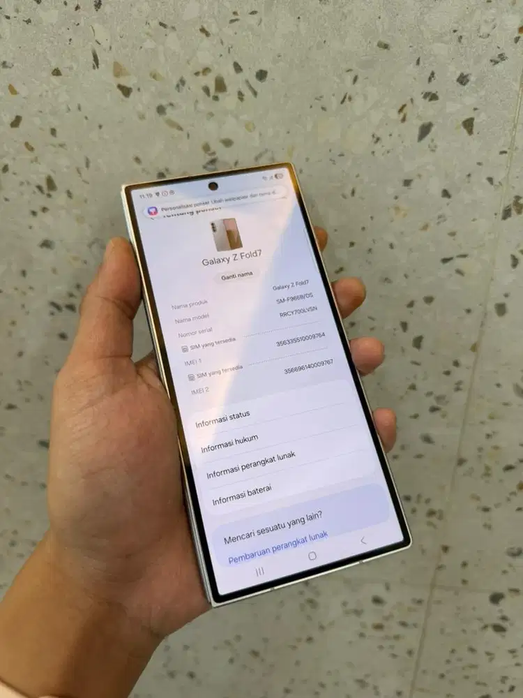 samsung fold 7 12/512 resmi sein
