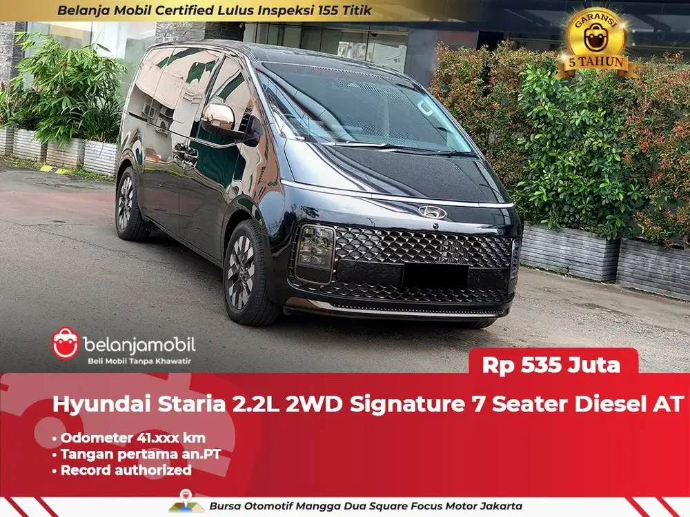 [ GARANSI 5TH ] Hyundai Staria 2.2L 2WD Signature Diesel AT 2022/2023