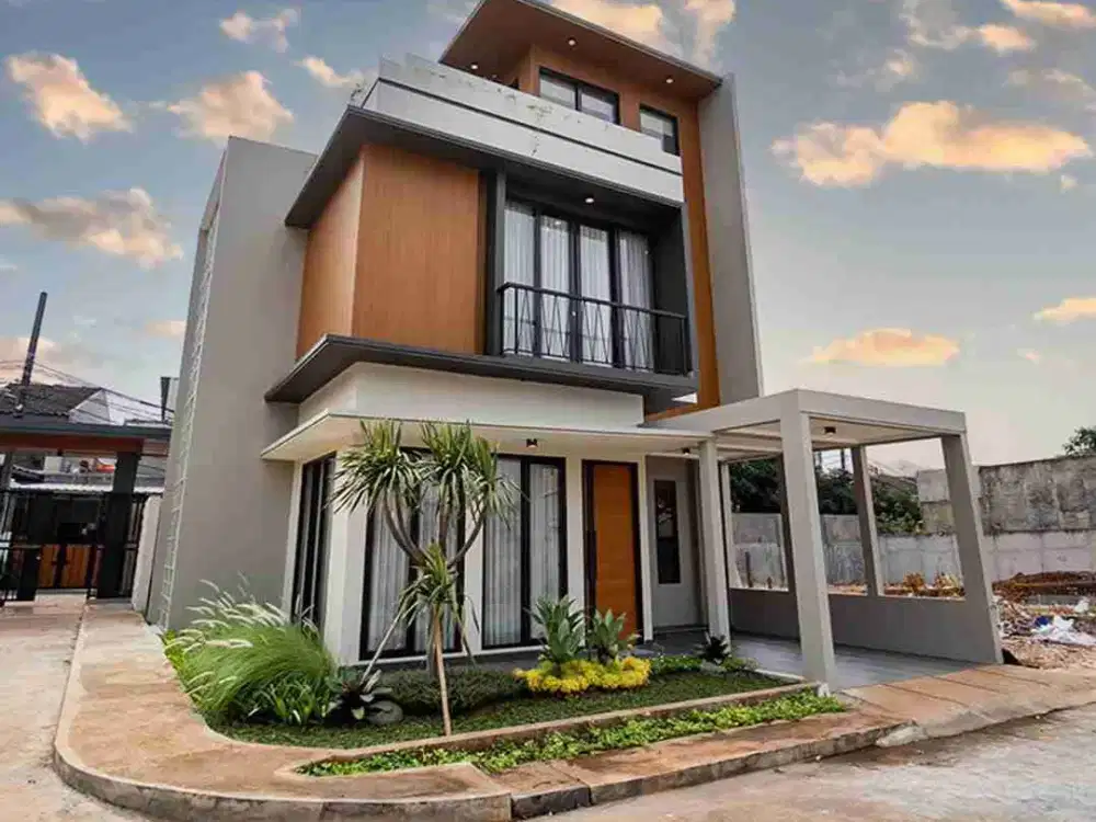 HUNIAN TROPICAL 3 LANTAI MODERN ADA ROOFTOF PETUKANGAN JAKARTA SELATAN