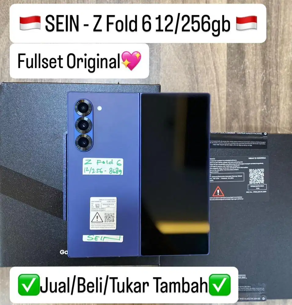 Samsung Zfold 6 12/256 Gb Navy Resmi Sein