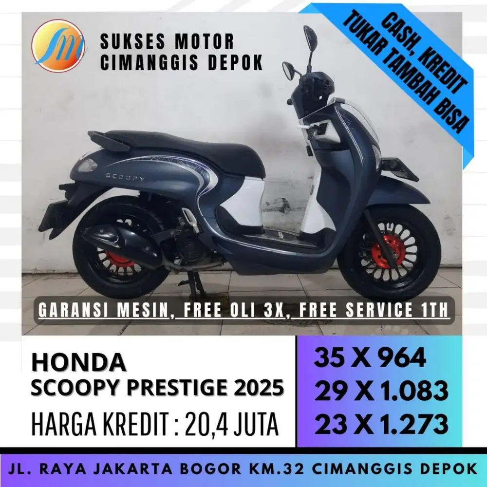 TERMURAH SCOOPY PRESTIGE 2025 DP 600 UNIT BERGARANSI