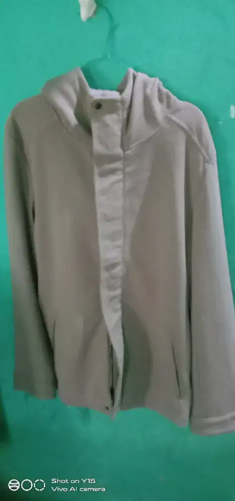 Jaket koplo topi bahan 2 lapis kain