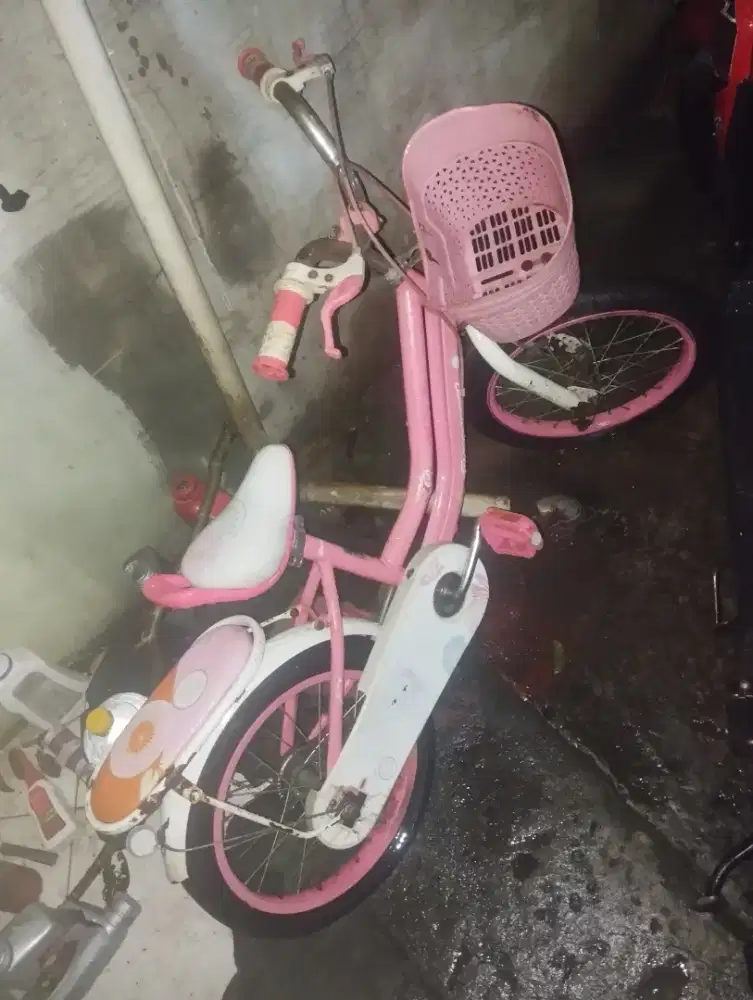 Sepeda anak2 roda 2 ada roda tambahan jadi 4