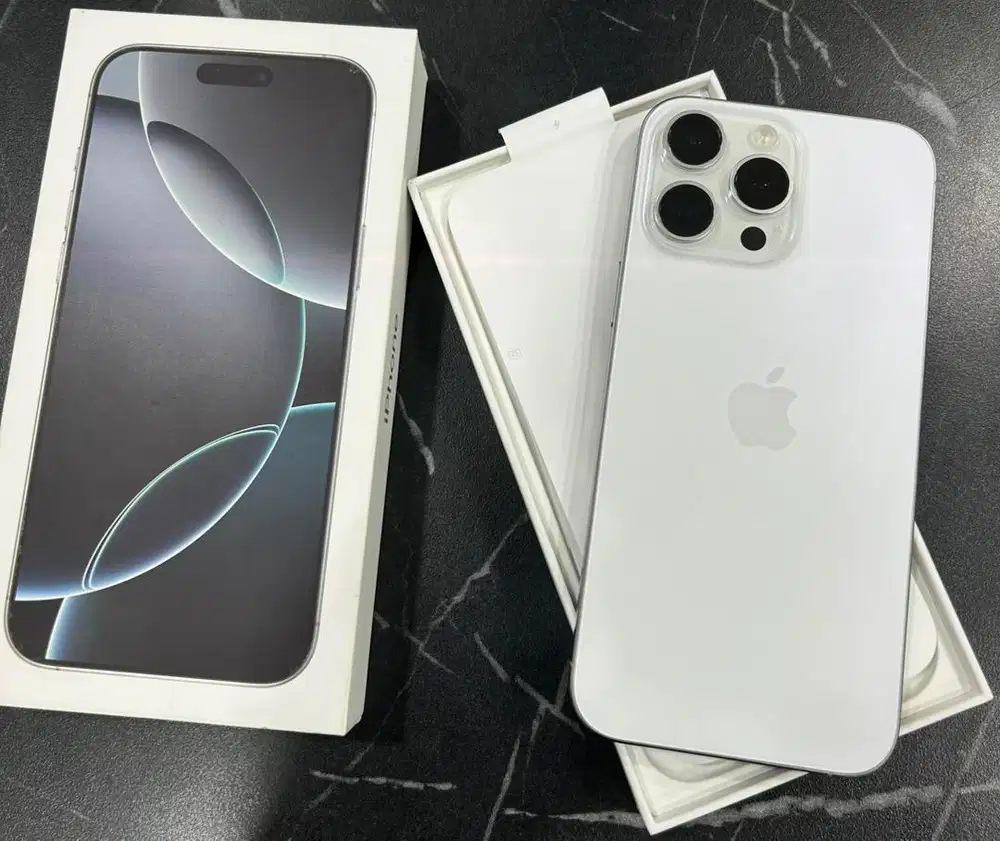 Iphone 16 Pro Max 256gb white masih garansi ibox fullset nominus