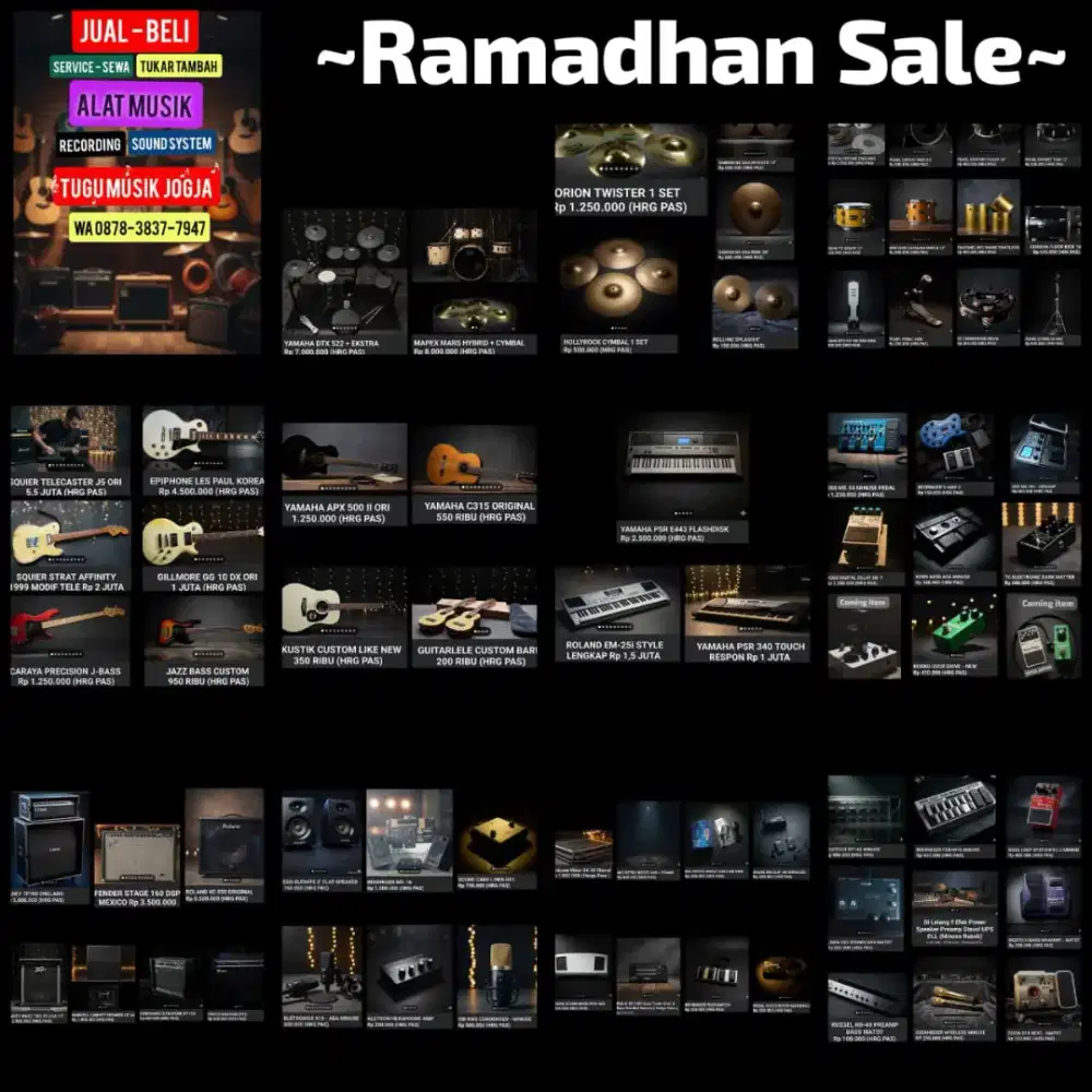 Jual Beli - Tukar Tambah - Sewa - Service Alat Musik Recording DLL
