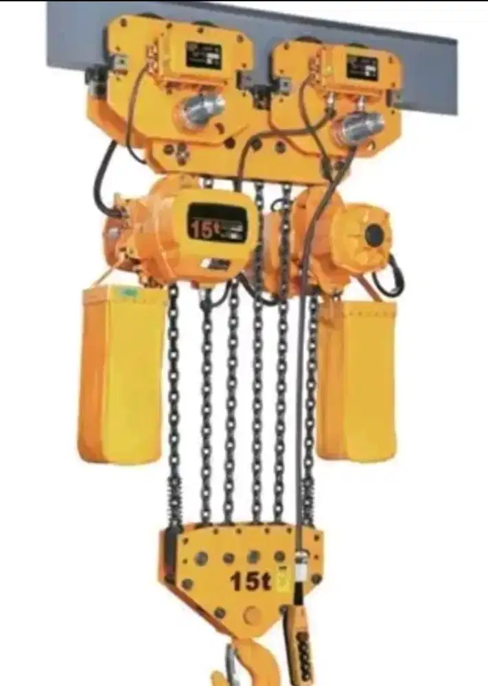 electrik chain hoist 15 ton x 6 meter With TROLLEY NAGASAKI JAPAN