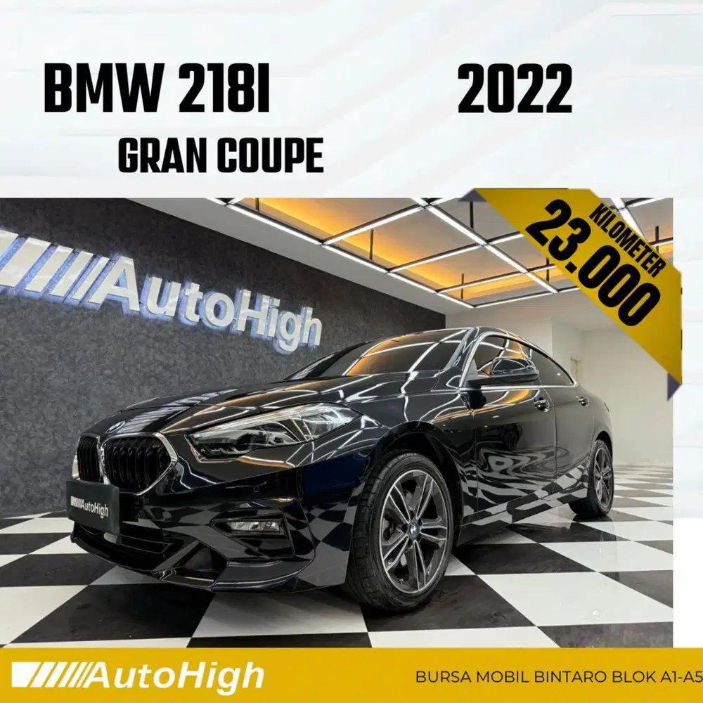 DP10% [Km23.000] 218i Gran Coupe 2022 Black Reg 2024 #AUTOHIGH