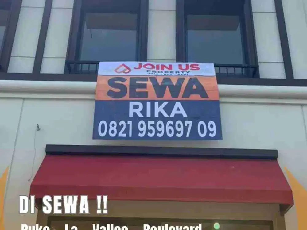 Di Sewa Ruko La Vallee, Serpong Garden