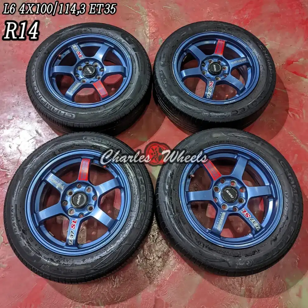 JUAL VELG SEKEN TE37 R14 4X100 4X114,3 AVANZA XENIA  BRIO DLL