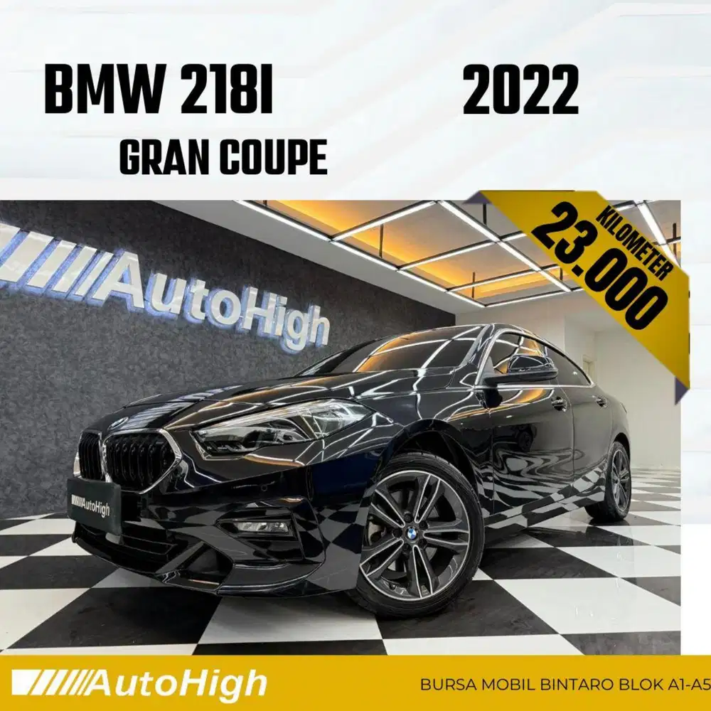 DP10% [Km23.000] 218i Gran Coupe 2022 Black Reg 2024 #AUTOHIGH