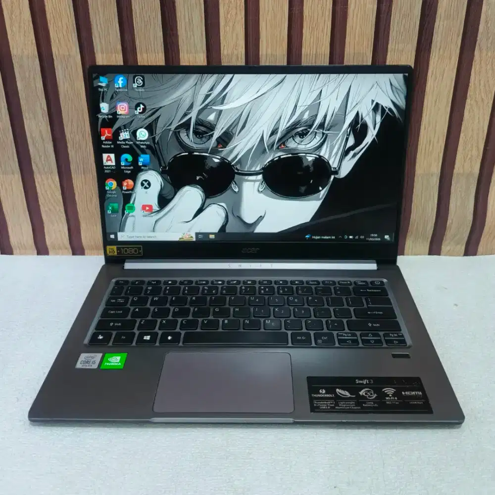 Acer Swift.3 slim FHD IPS Nvidia core.i5 gen10 Gaming & Editing bogor