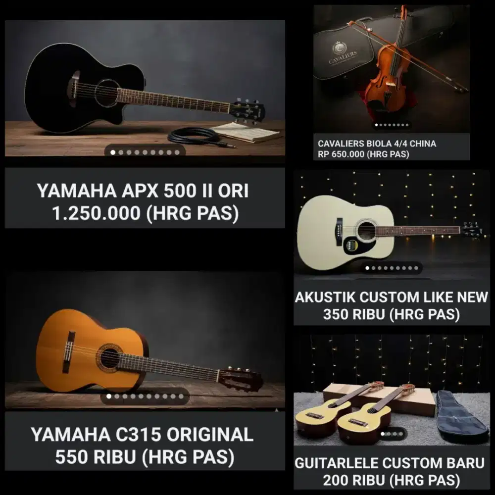 Gitar Akustik Dan Akustik Elektrik Yamaha Cort Gillmore Grande