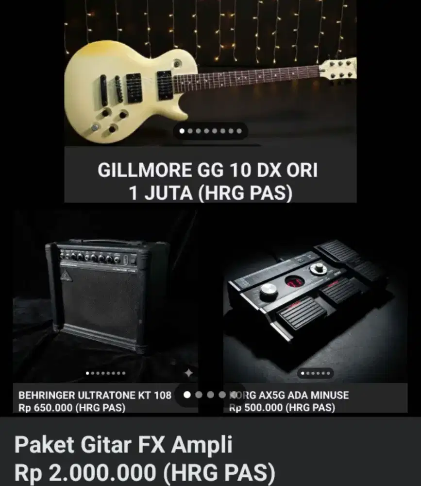 Paket Gitar Bas Efek Ampli