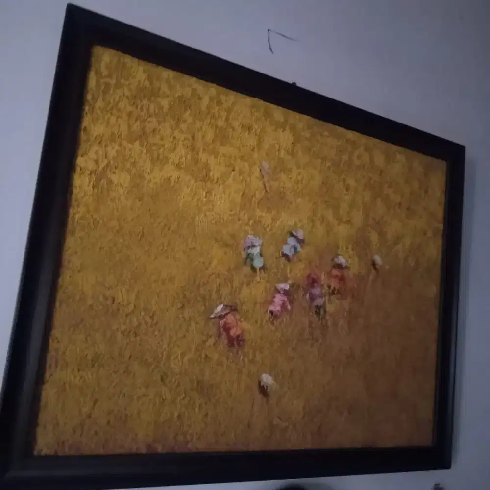 Lukisan Panen Padi Abstrak