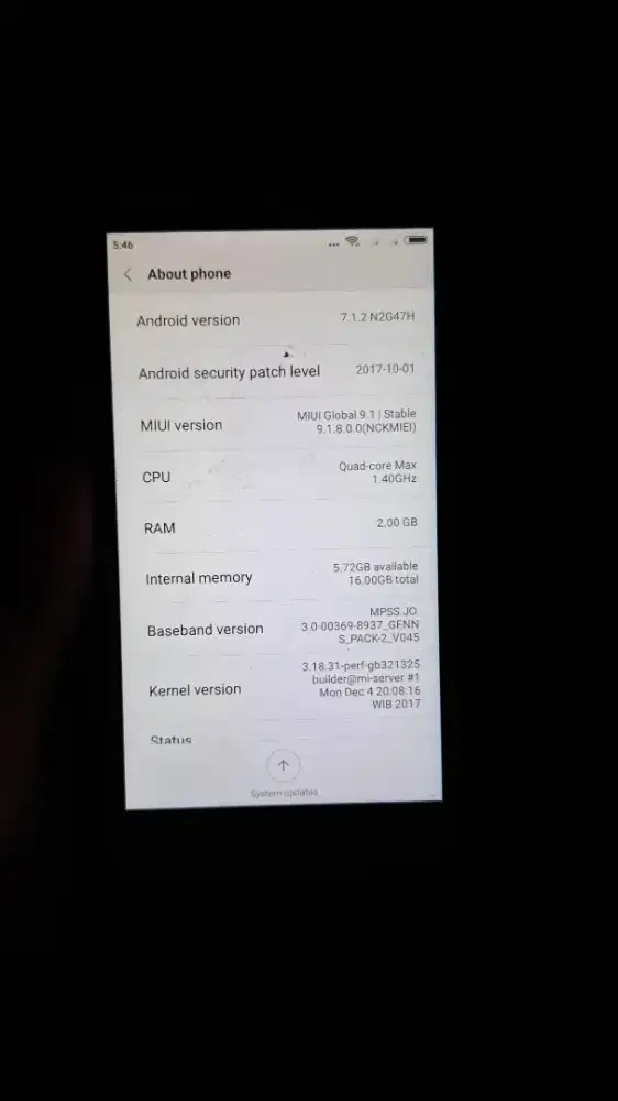 Redmi 5A (Ram 2gb/16)