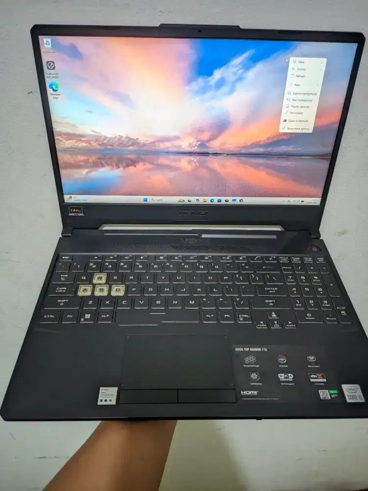 ASUS TUF F15 RAM 16GB ssd 512gb