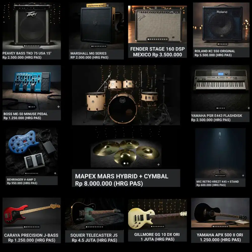 Alat Band Studio Musik 1 Set Speak Standar