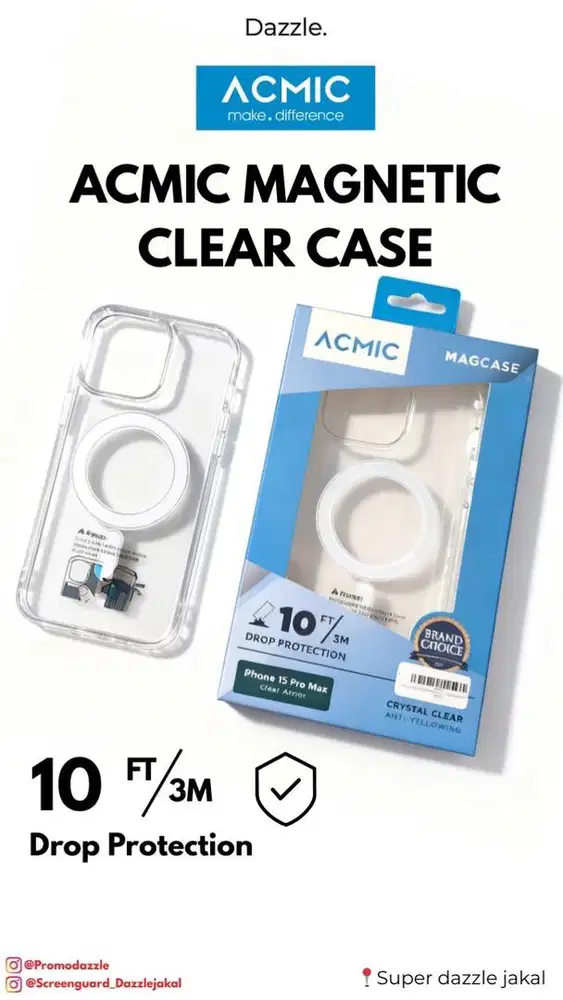Acmic Case premium Clear magsafe