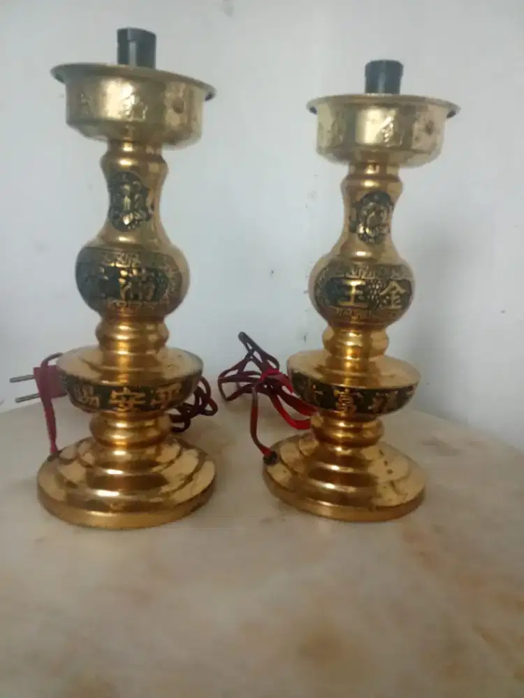 Lampu cina Kuningan sepasang