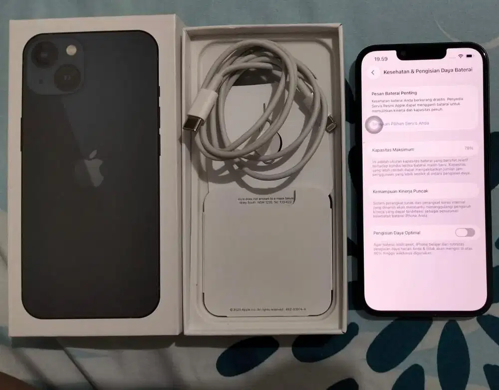 Iphone 13, 128gb Inter warna hitam