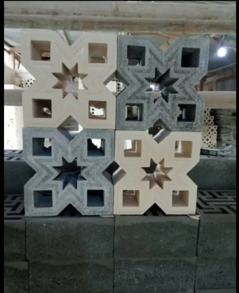 Roster beton berbagai macam motif barang