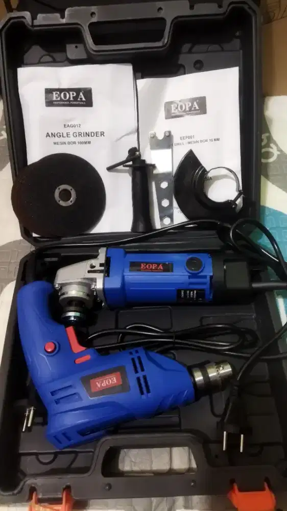Bor dan gerinda 1 set pakai koper
Merek EOPA
